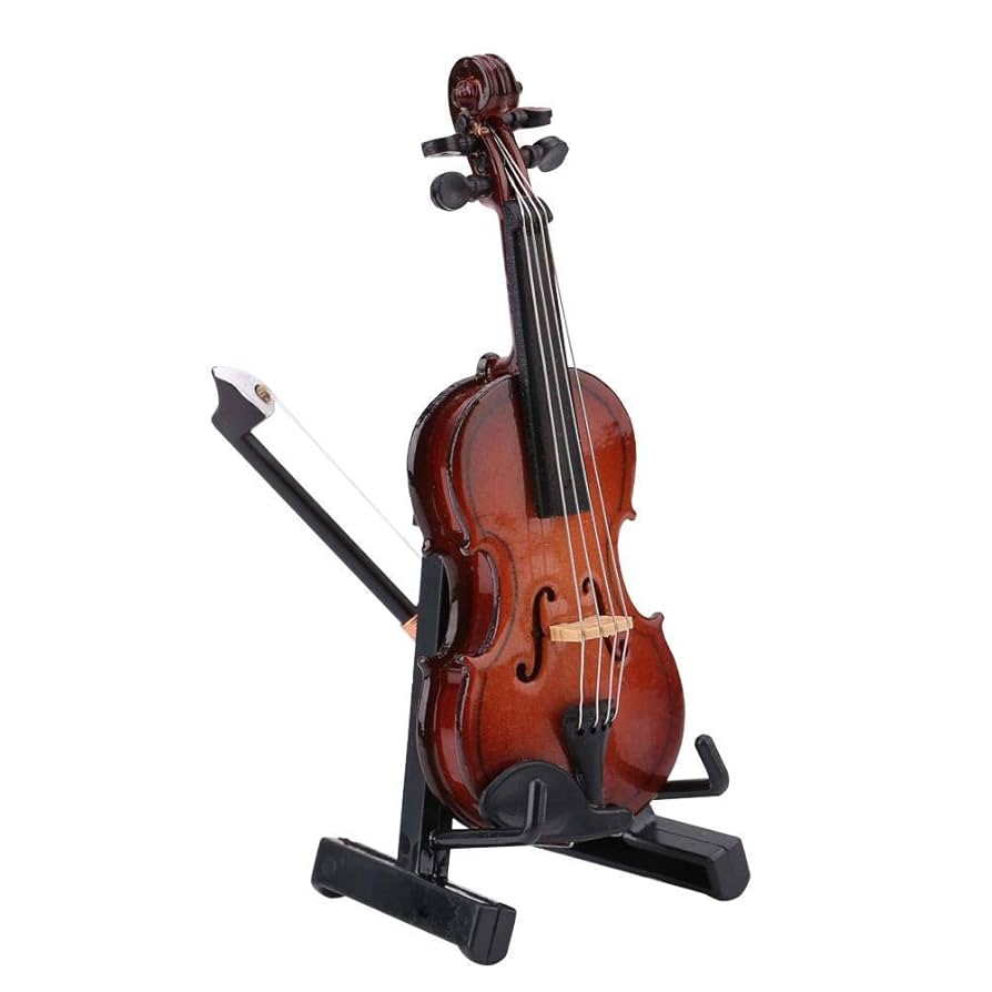 Amazon.co.jp: バイオリン ミニチュア 楽器 楽器モデル 木製